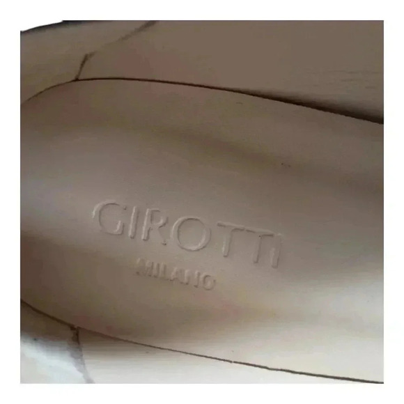 Girotti Classic Heeled Shoes Slip On Navy Blue Leather Handmade 35/US 4 - 5 - Picture 5 of 10